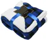 Suede Fabric customized photo polyester sherpa Double-Layer faux fur bed runner bed throw