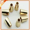 Shiny gold metal toggles cord end for clothes