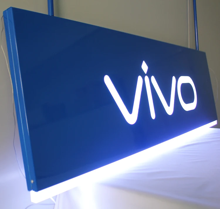 Indoor Hanging Mobile Phone Brand Advertising Light Box Led Acrylic