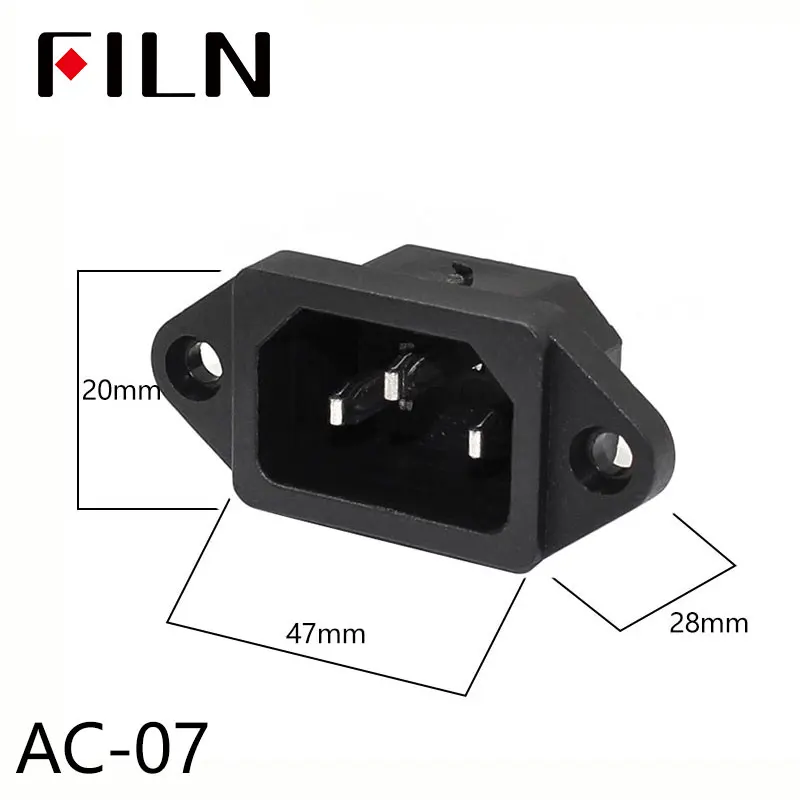 10a 250v Ac Male Power Socket 3 Pins Chassis Panel Mounted Iec320 C14 3 Terminals Socket Buy