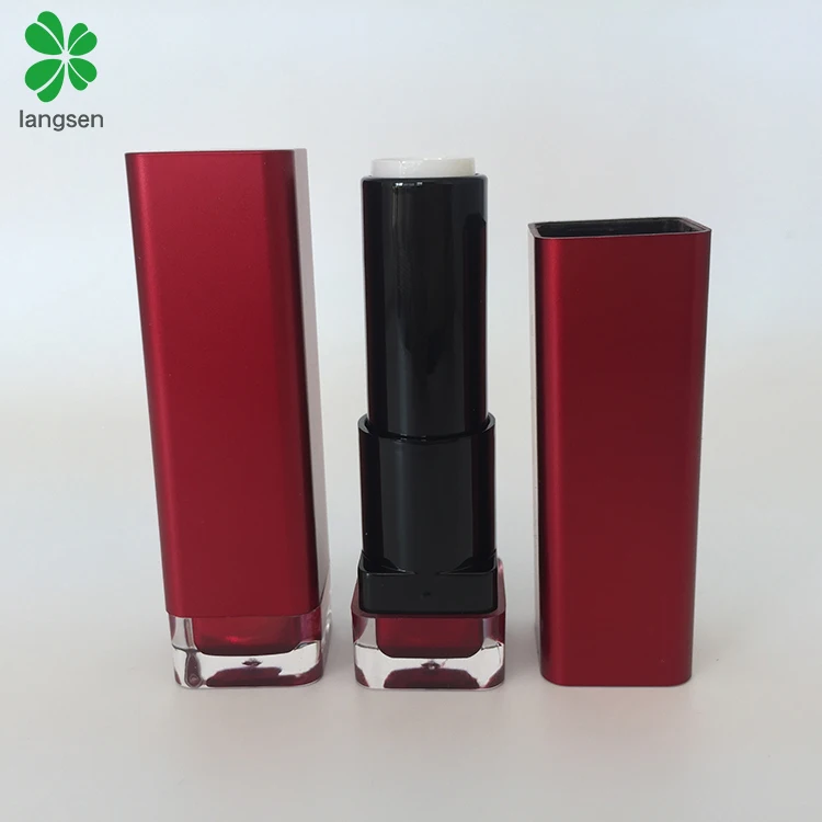 Luxury plastic suqare shaped lipstick tubes