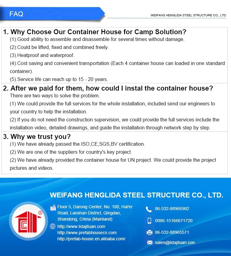 Best selling product in europe expanded simple container camp