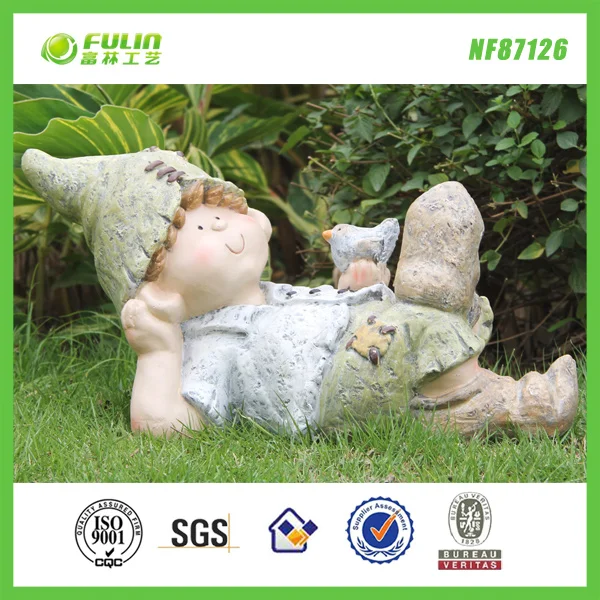 Garden Statue Decor Little Boy And Girl Figurine Buy Boy And Girl