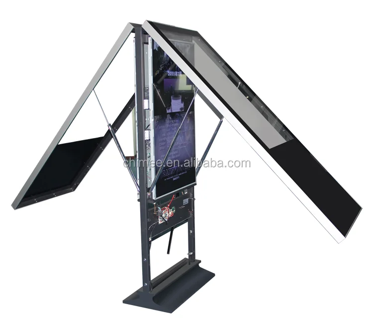 55 Inch Floor Standing Double Sided Monitors With Or Without Touch