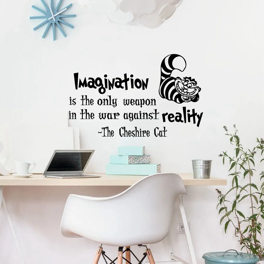 زيادة كنغر الترابط Alice In Wonderland Wall Decals Cat Quotes- زيادة كنغر الترابط Alice In Wonderland Wall Decals Cat Quotes-