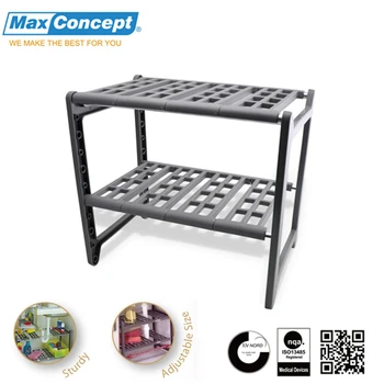 Max Concept Hot Sell Extendable Under Sink Plastic Kitchen Storage Rack Buy Plastic Stacking Rack Plastic Shelf Rack Kitchen Plastic Storage Rack