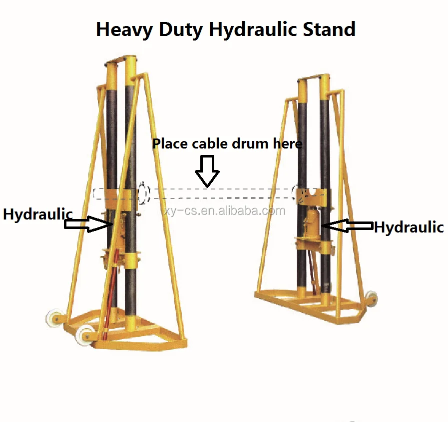 20T Cable Drum Stand With Hydraulic Lifting Jack
