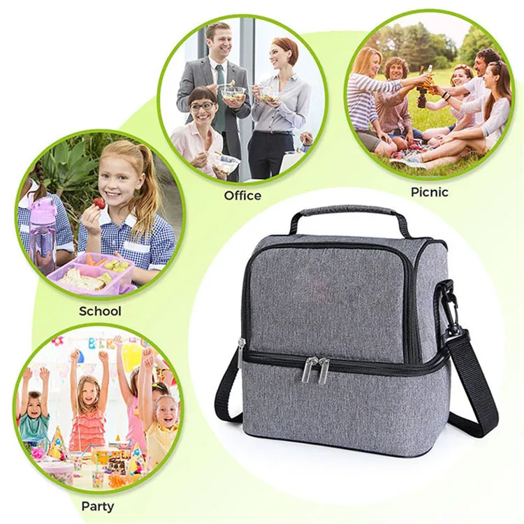 Waterproof Leakproof Thermal Lunch Bag, Cooler Bag for Office / School / Picnic