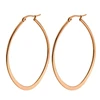 Vintage 22k gold flat oval shape hoop earrings bulk in stainless steel