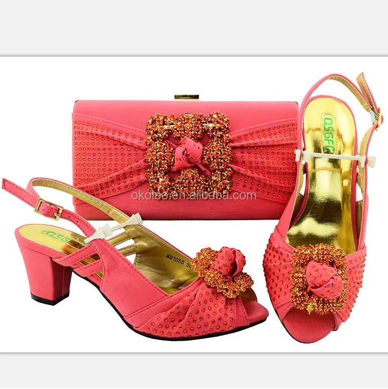 Fashionable African Shoes and Bag Set , Various Colors and Sizes