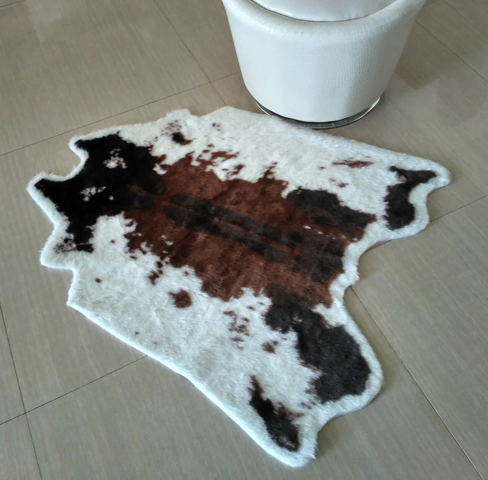 High Quality Luxury Long Pile Faux Cowhide Rug Buy High Quality