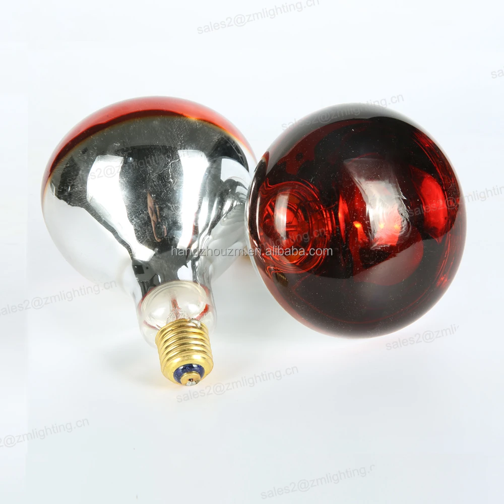 high quality R125 Par38 red top 220/240V E27 chick warm Infrared heating lamp