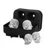 2019 Hot Sale Food Grade Skull-shape Silicone Ice Cube Tray mold 3D Ice Maker