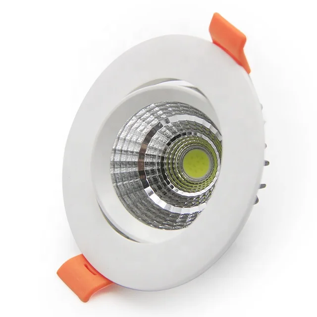 High quality PC and aluminum downlight ceiling recessed adjustable 5W cob round led spot down light
