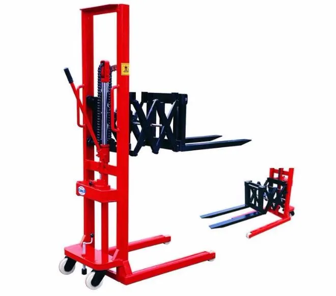 New hand pallet forklift 1ton used manual stacker with 1.6M lifting