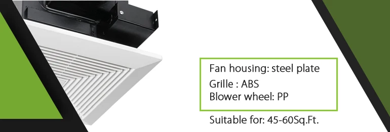 Ceiling Bathroom Exhaust Fan, BPT14-02A, 50CFM, 0.3Sones - detail 6