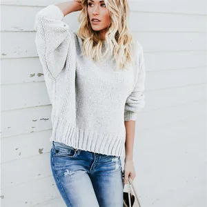 Loose Thin Sweater Women Wave Hem O Neck Long Sleeve Knitting Sweater Female Pullover Knitwear Loose Thin Sweater Women Wave Hem O Neck Long Sleeve Knitting Sweater Female Pullover Knitwear