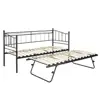 3ft sprung slats base metal day bed with trundle bed frame