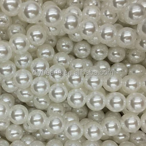 Synthetic Imitation Acrylic Pearls Round 14mm White Color Strong Luster Buy Imitation Pearls