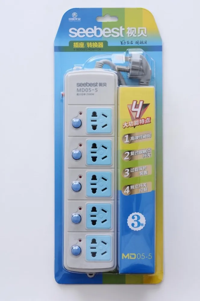 5 Outlet Power Socket With Individual Switch For Australian Marketing ...