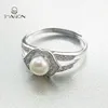 Latest Designs 925 Sterling Silver Mouth Lip Pearl Ring Mountings For Jewelry Making