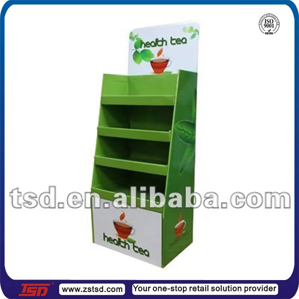 Custom Retail Store Free Standing Rotating Wooden High Tea Set Box Display Stand,Tea Bag Display