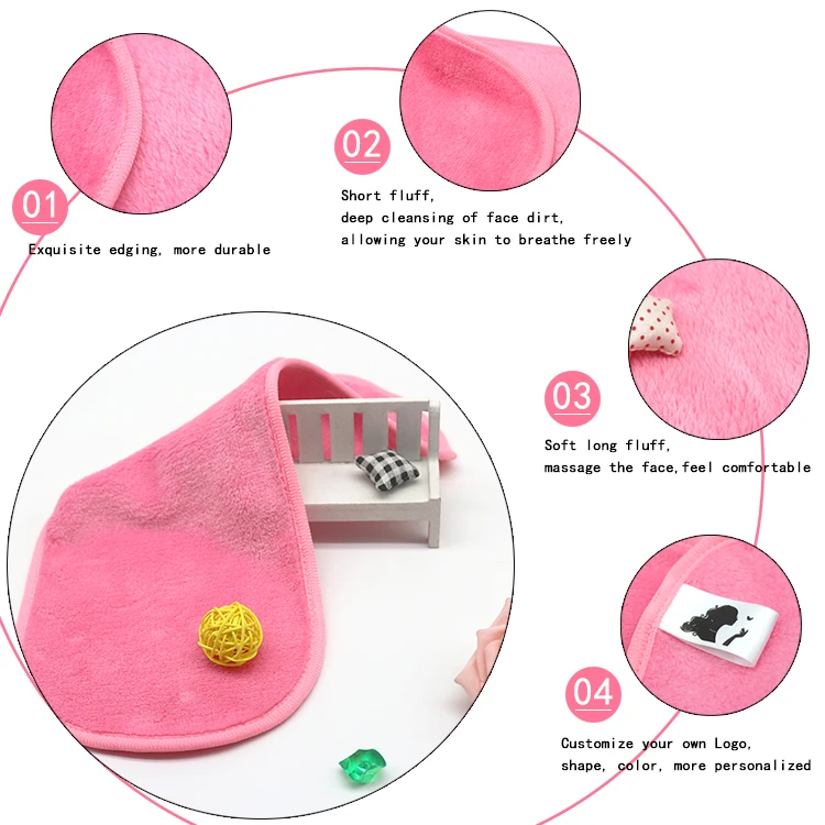 Luxury deeply clean remove makeup face eyes Microfiber towel