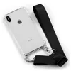 Clear Silicone Shoulder Neck Strap For iPhone strap case Phone Case TPU for iPhone 8