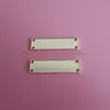 custom rectangle shape blank metal plate- sublimation printable gold bag plate garment plate