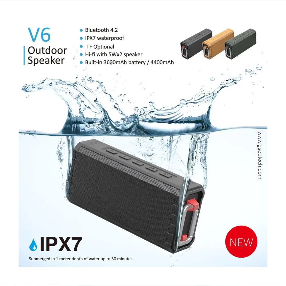 IPX7 Speaker True Wireless Stereo Outdoor Sports Waterproof Mini Wireless Portable IPX7 Speaker - ANKUX.COM
