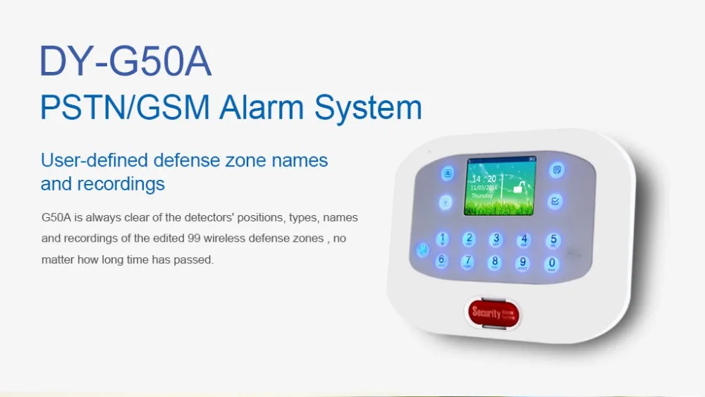 DY-50A,Pstn+ Gsm, pet immunity anti-thief gsm Android /IOS Pstn+ Gsm Alarm gsm sms based security alarm system,