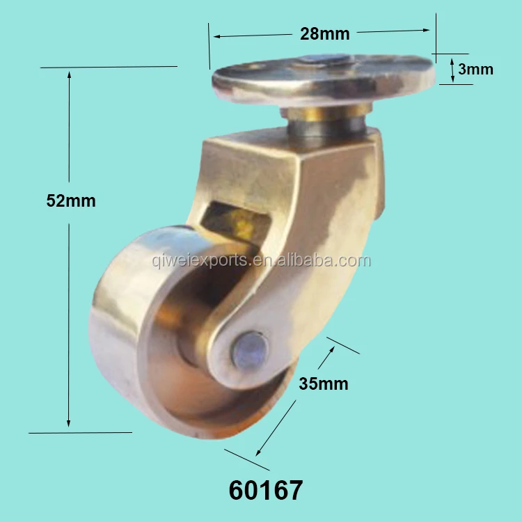 60167 brass caster wheel