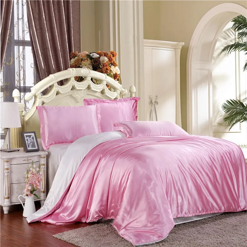 Home Silk Satin Bedding Set Dubai Duvet Cover Bed Sheet Set Buy Silk