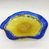 Multi Color Quality Hand Blown Decor Plate Shape Glass Art Crafts