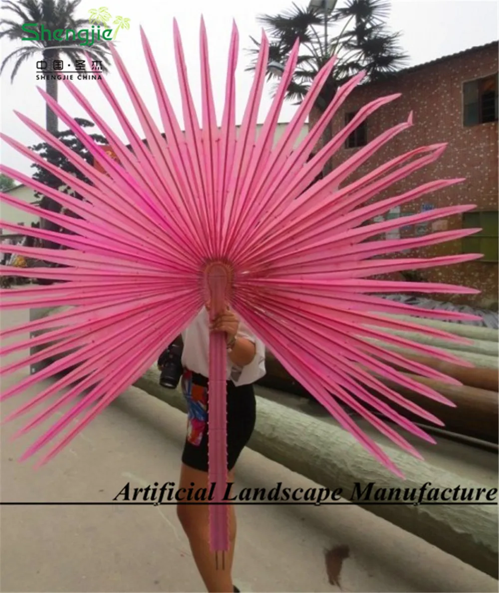 Artificial Pink Palm Tree Leaves With High Quality,Many Size Could