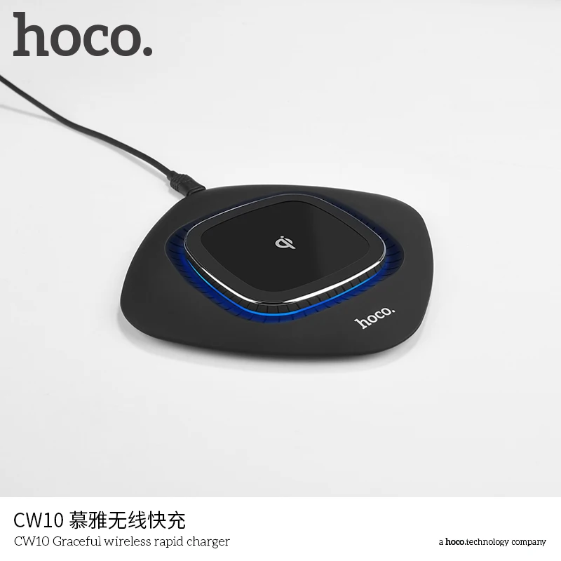 Hoco CW10 Table Fast Wireless Charger 10W for Samsung Support iPhone8 / 8 Plus iPhone X 5W Charging