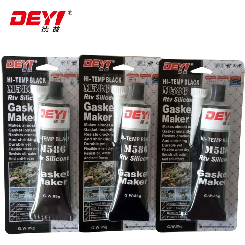 2-Pack Black High Temperature RTV Silicone Gasket Maker – 3.7oz – Oil & Anti-Freeze Resistant