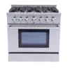 Updated blue lighting spanel gas cooking stove 36" cooking range