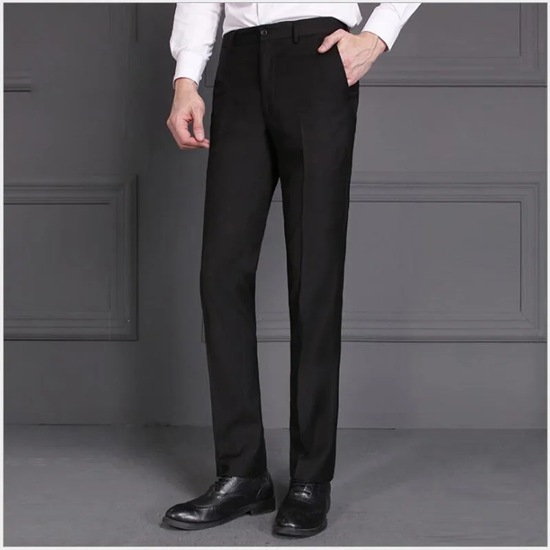 Fashion Men Regular Stretch Casual Button-Slim Fit Business Trouser Suit- Pants | eBay
