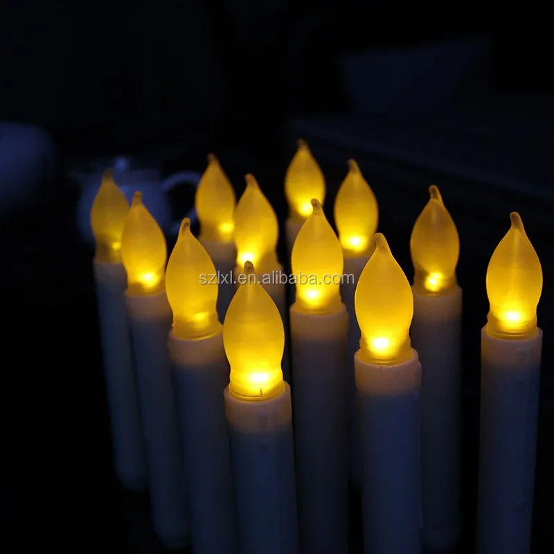 Amber Flicker Led Tear Taper Candle Light/ Battery Operated Led Candle