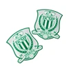 Factory good sale logo 3d flock label embroidery patches designs for clothing