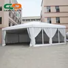 Diagonal 15m Octagon round tents for sale with transparent walls and inner linings