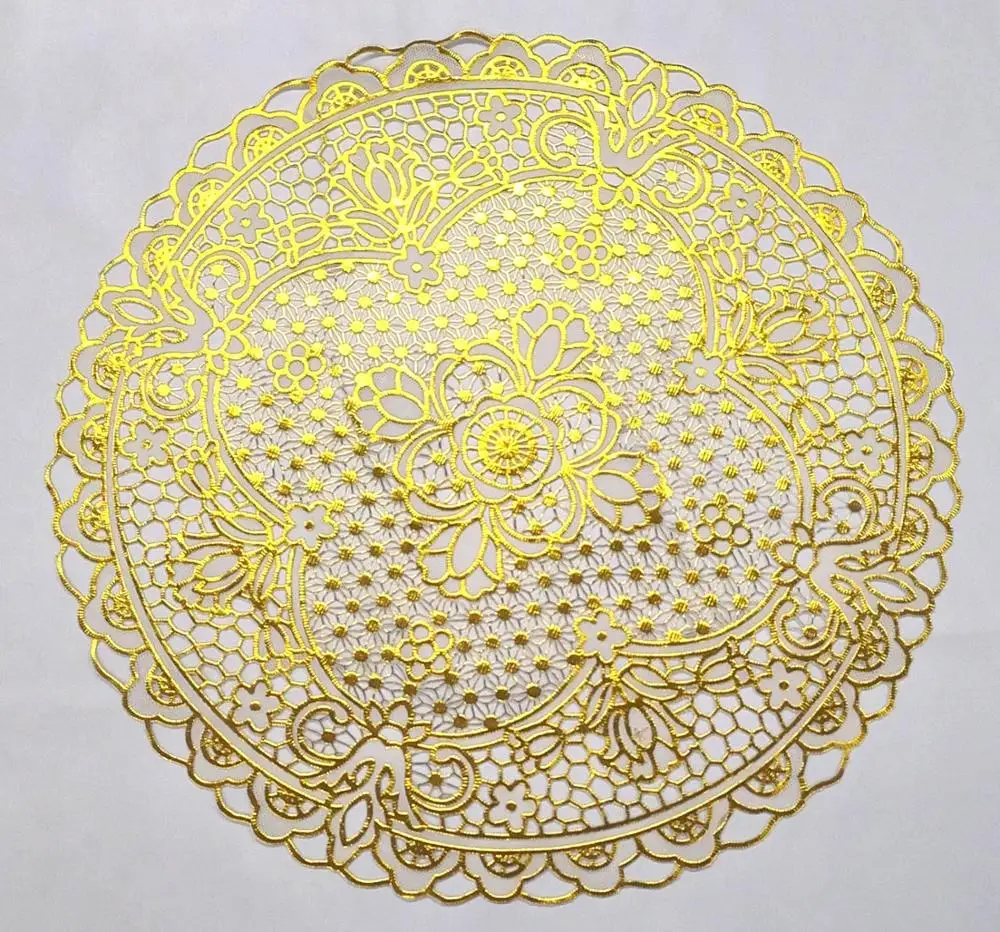 30cm Round Gold Lace Placemat Design Summary Buy Round Lace Placemats