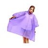 Premium Quality Colorful Disposable emergency EVA rain poncho for adults with hood and drawstring