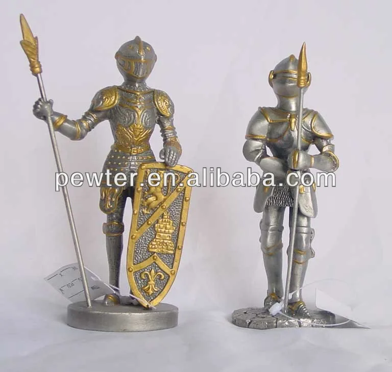 metal medieval knight figurines