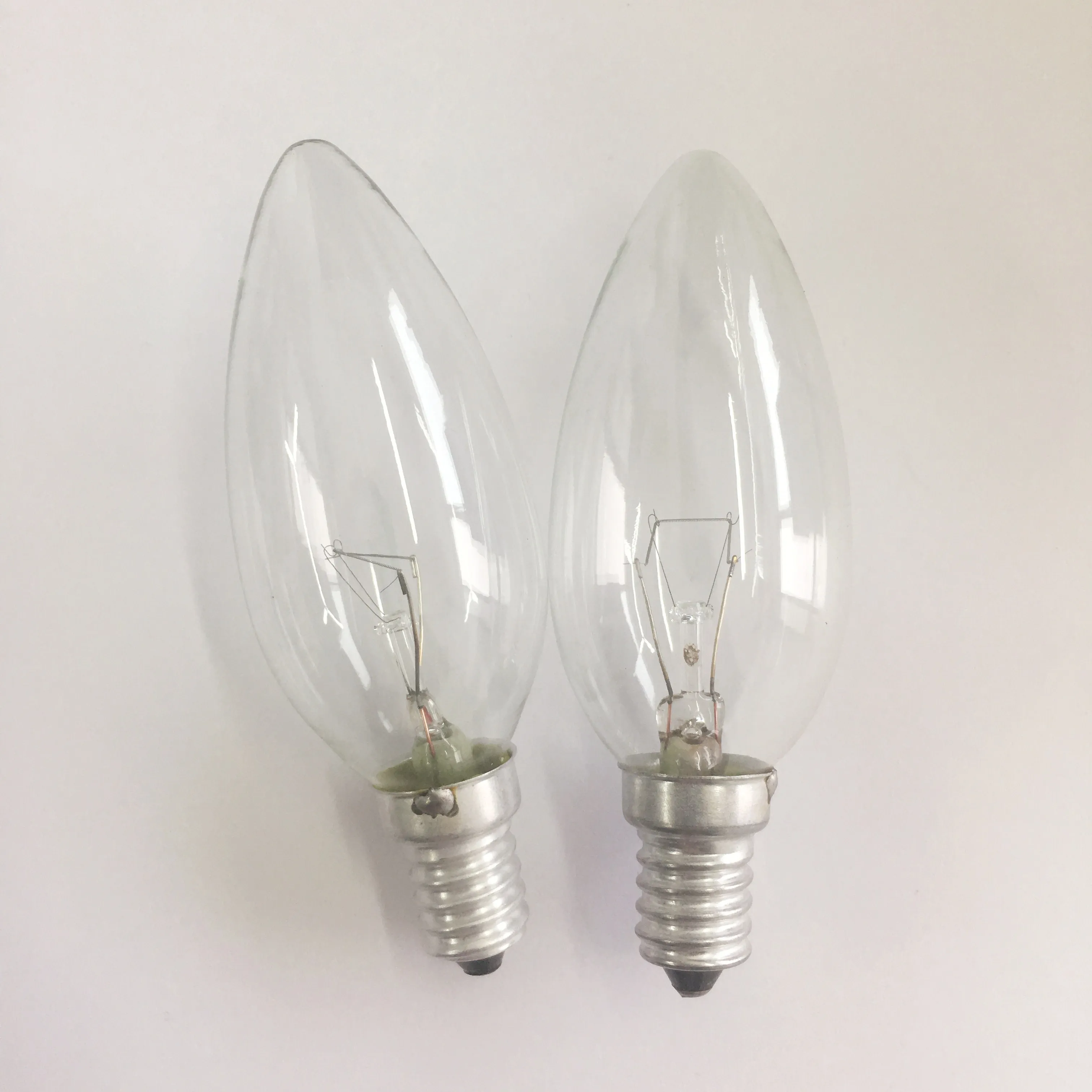 Professional e27 e14 c35 220v incandescent candle light clear bulb lamp 40w 60w with ce approved