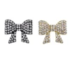 Zinc Alloy Crystal Rhinestone Bow-Knot Button