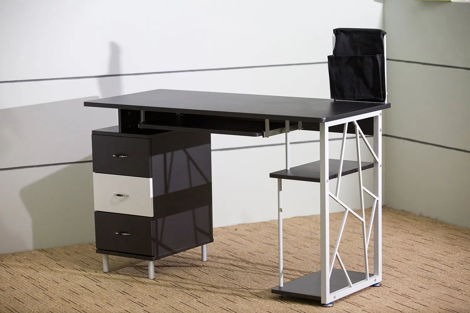 Merax® Home Office Furniture Computer Desk Workstation Table Student Desk, Black
