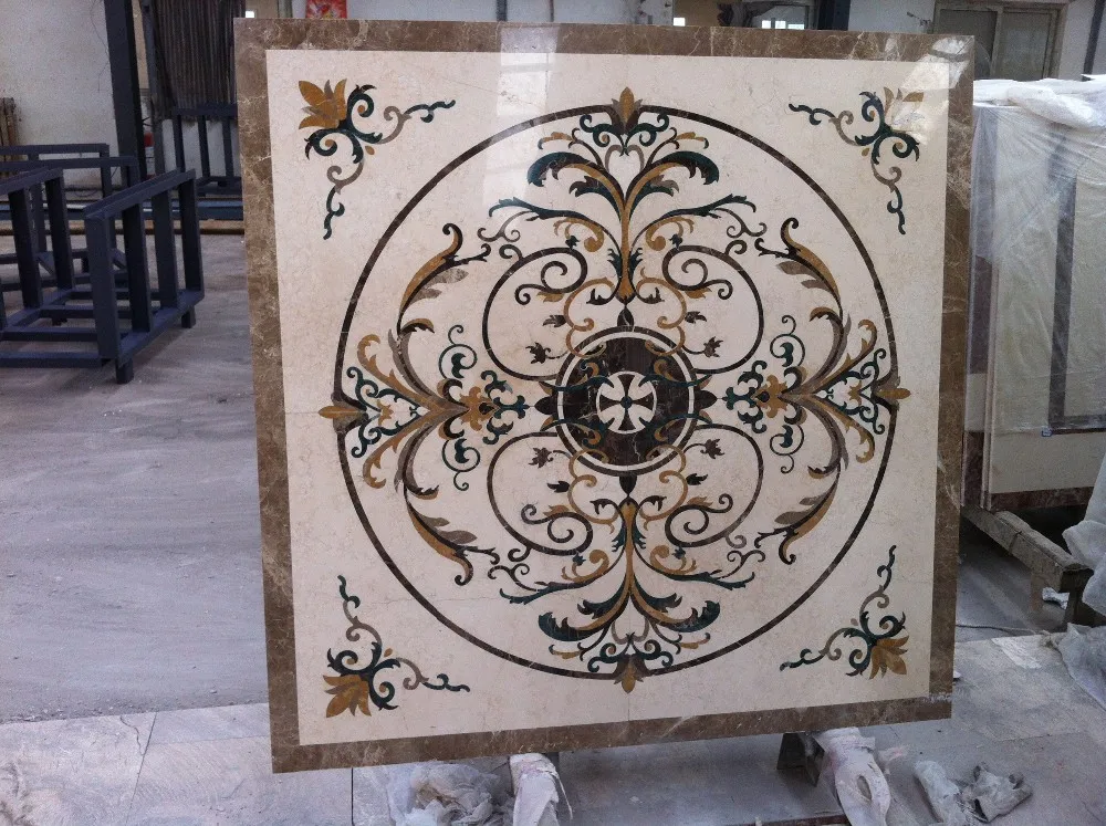 Marble Floor Medallion/Water Jet Marble Medallion/Round Floor Mosaic