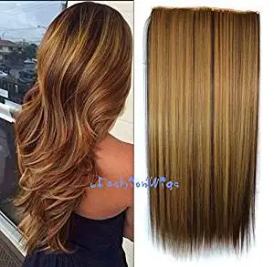 Buy Honey Blonde Highlight Dark Brown Two Colors Balayage Ombre Hair Extensions Synthetic Hair Clips In Extensions Uf228 In Cheap Price On Alibaba Com